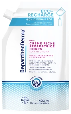 Bepanthen Derma Rich Body Repair Cream Eco-Refill 400ml 1 Bepanthen Derma Rich Body Repair Cream Eco-Refill 400ml