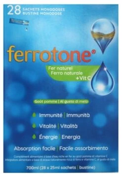 Ferrotone Natural Iron + Vitamin C 28 Sachets