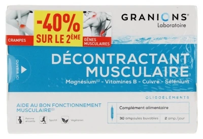 Granions Muscle Relaxant 2 X 30 Phials 1 Granions Muscle Relaxant 2 X 30 Phials