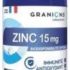 Granions Zinc Bisglycinate 15mg 60 Vegetable Capsules