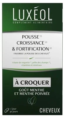 Luxéol Growth & Fortification 30 Tablets To Crunch