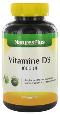 Natures Plus Vitamin D3 90 Tablets To Crunch
