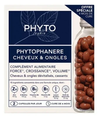 Phyto Phytophanère Hair And Nails 4 Months Treatment 240 Capsules 1 Phyto Phytophanère Hair And Nails 4 Months Treatment 240 Capsules