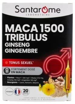 Santarome Phyto Maca 1500 Tribulus Ginseng Ginger 20 Phials