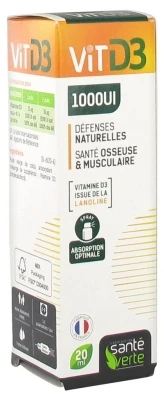 Santé Verte Vit D3 1000UI 20ml