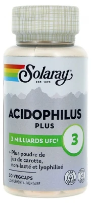 Solaray Acidophilus Plus 30 Vegetable Gel-Caps