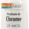 Solaray Chromium Picolinate 25mcg 100 Tablets