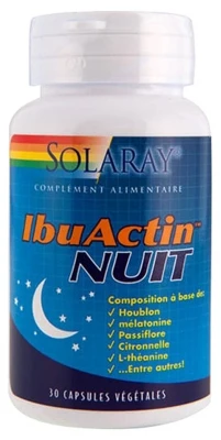 Solaray IbuActin Night 30 Vegetable Gel-Caps