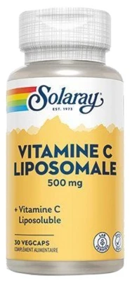 Solaray Liposomal Vitamin C 500mg 30 Vegetable Capsules