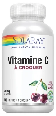 Solaray Vitamin C 500mg 100 Chewable Tablets