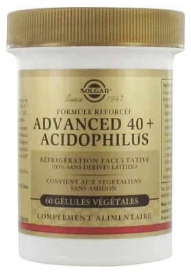 Solgar Advanced 40+ Acidophilus 60 Vegetable Capsules 1 Solgar Advanced 40+ Acidophilus 60 Vegetable Capsules
