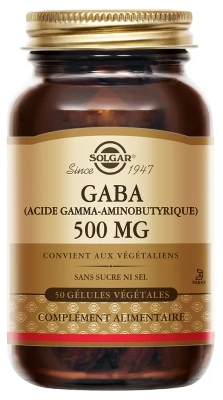 Solgar Gaba 500mg 50 Vegetable Capsules