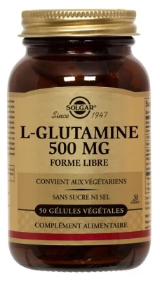 Solgar L-Glutamine 500mg 50 Vegetable Capsules