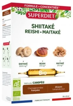 Superdiet Organic Shiitaké Reishi Maitaké 20 Phials