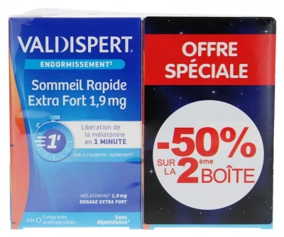Valdispert Mélatonine 1,9mg 2 X 40 Tablets 1 Valdispert Mélatonine 1,9mg 2 X 40 Tablets