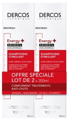 Vichy Dercos Energy+ Stimulating Shampoo 2 X 200ml